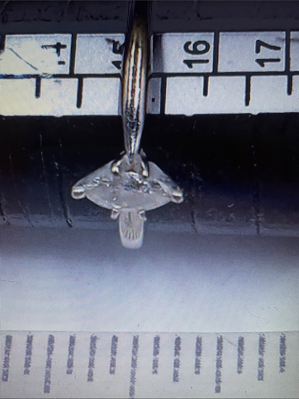 10K White Gold Diamond  Engagement Ring